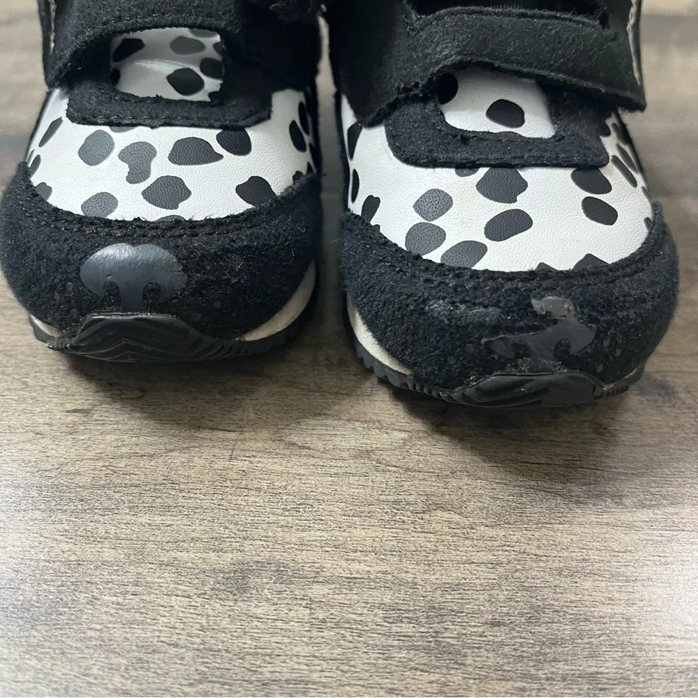 Reebok Black & White Dalmatian Dog Ears & Nose Sneakers Toddler Infant Size 4